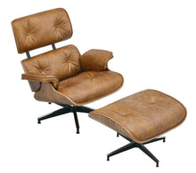 Load image into Gallery viewer, Luxury Lounge / Office Chair with Ottoman – Top Grain Leather [Online Only]
