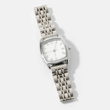 Load image into Gallery viewer, Polished Metallic Band Bold Cushion Square Watch
