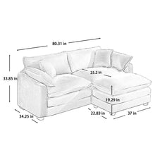 Load image into Gallery viewer, Modern Oversized Modular Cushion Sofa With Ottoman [Online Only]
