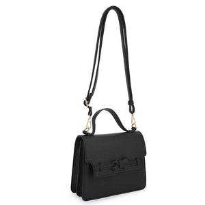 Eden Square Top Handle Flap Crossbody with Bow (Various Colors)