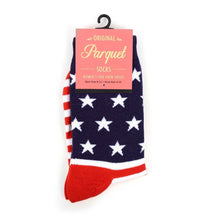 Load image into Gallery viewer, Women's American Flag Novelty Socks

