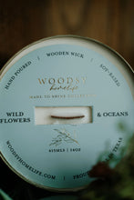 Load image into Gallery viewer, Wild Flowers &amp; Oceans Solid Brass 14oz Soy Candle
