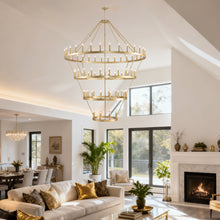 Load image into Gallery viewer, 3-Tier Wagon Wheel Chandelier [Online Only]
