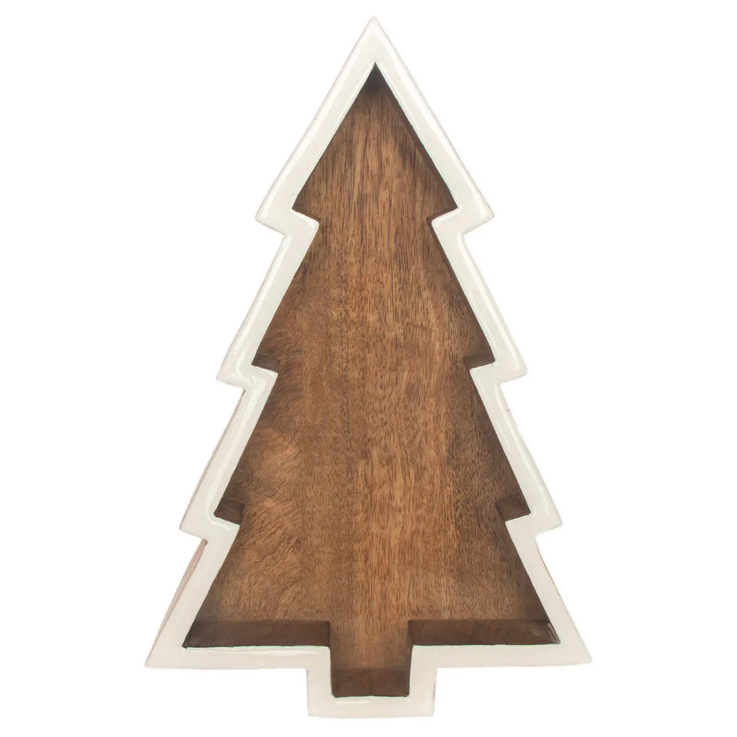Christmas Tree Mango Wood Tray