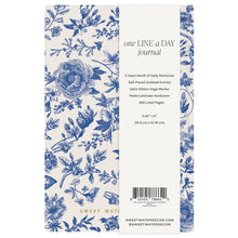 Load image into Gallery viewer, Blue Delft One Line A Day Fabric Journal
