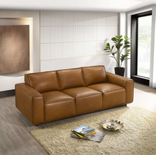Load image into Gallery viewer, Hanky Genuine Tan Leather Sofa [Online Only]
