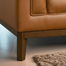 Load image into Gallery viewer, Melissa Mid-Century Cognac Vegan Leather Modern Sofa [Online Only]
