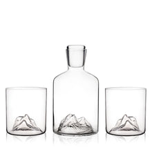 Load image into Gallery viewer, Mountain Crystal Decanter and Tumbler Set (Online Only)
