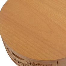 Load image into Gallery viewer, Cabana Round Cane Storage Side Table - Natural Brown Oak [Online Only]
