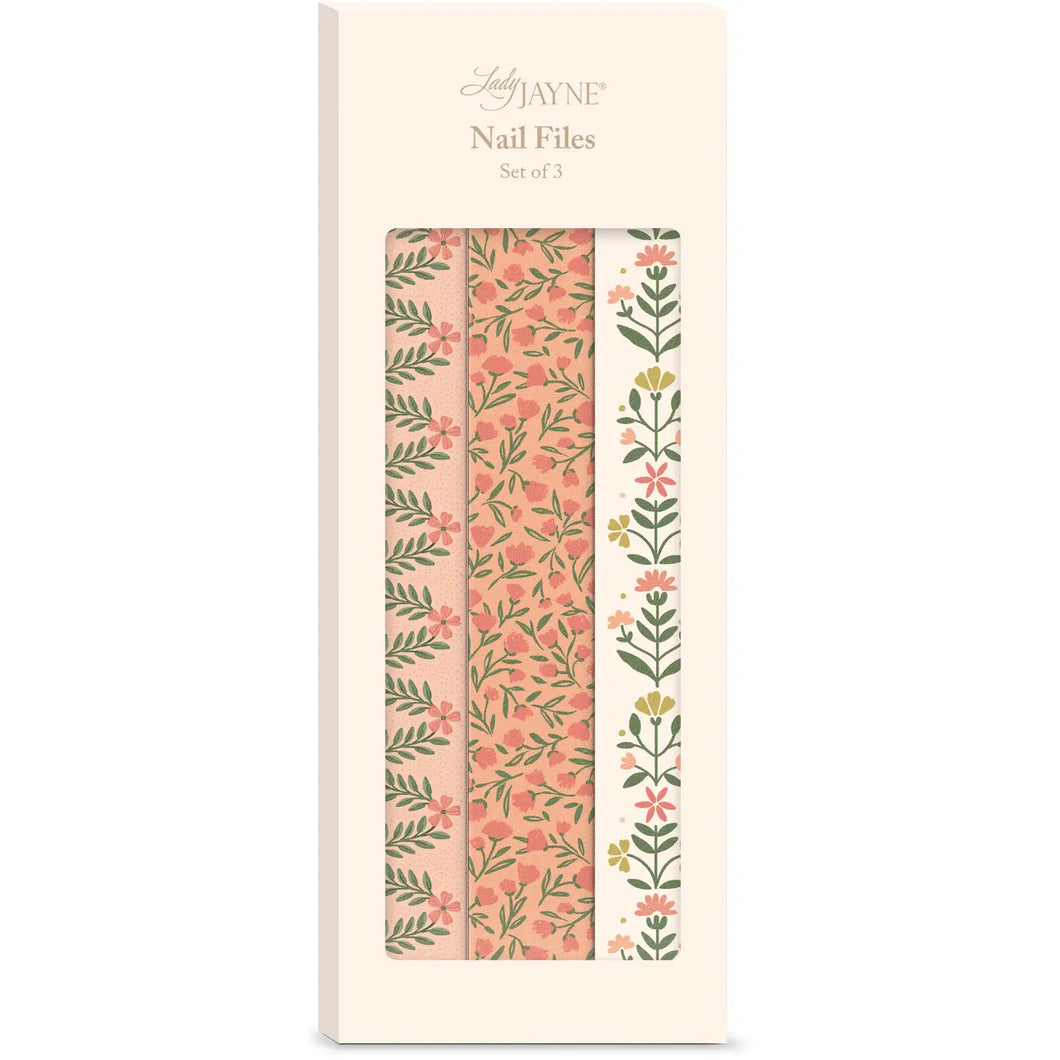 Coral Cream Ditsy Nail File Set