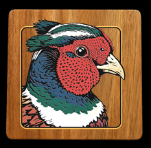 Load image into Gallery viewer, Acacia Wood Coasters Duck Fishing Hunting
