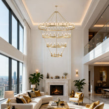 Load image into Gallery viewer, 3-Tier Wagon Wheel Chandelier [Online Only]
