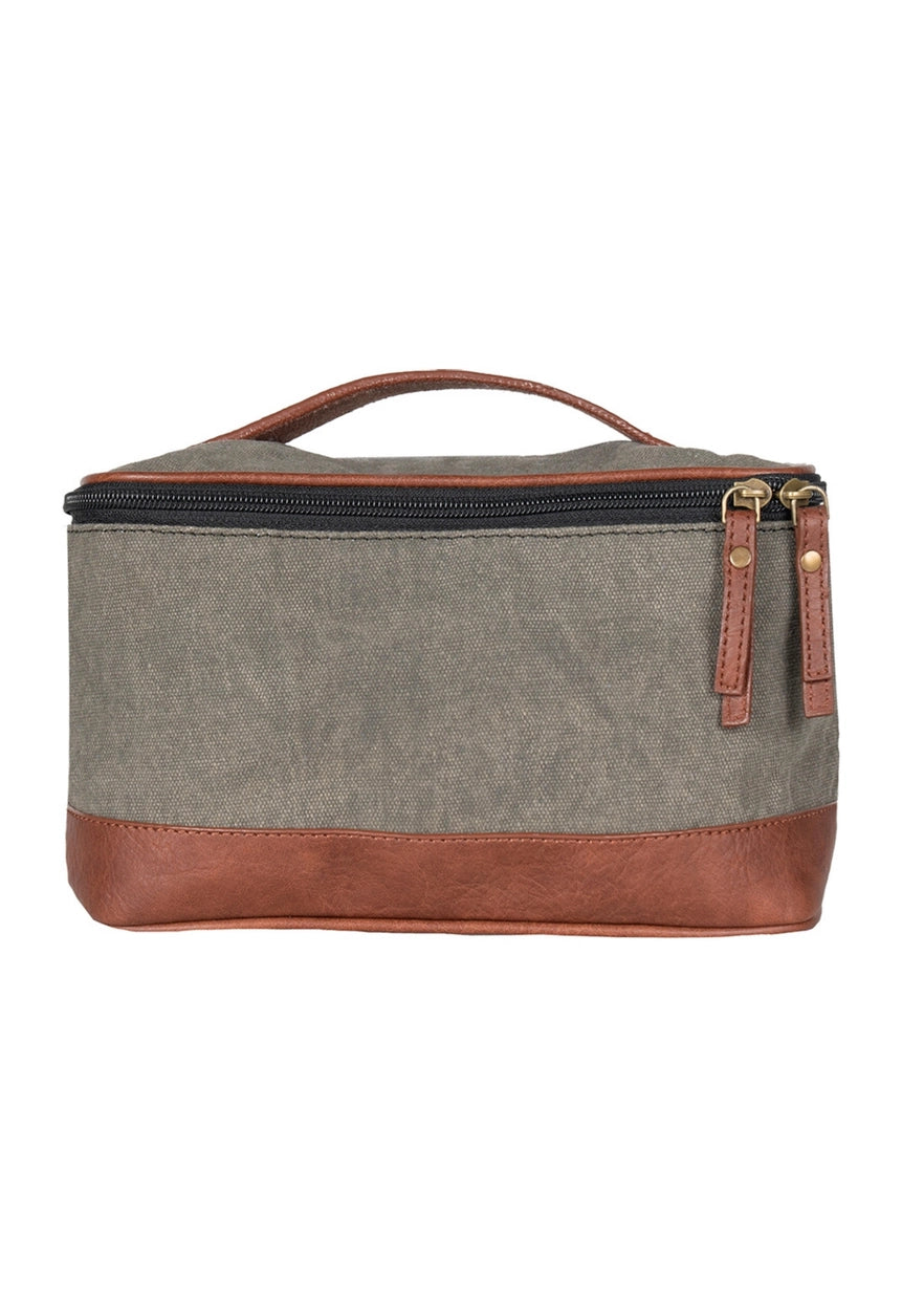 Cove Up-Cycled Canvas and Vegan Leather Dopp Toiletry Bag