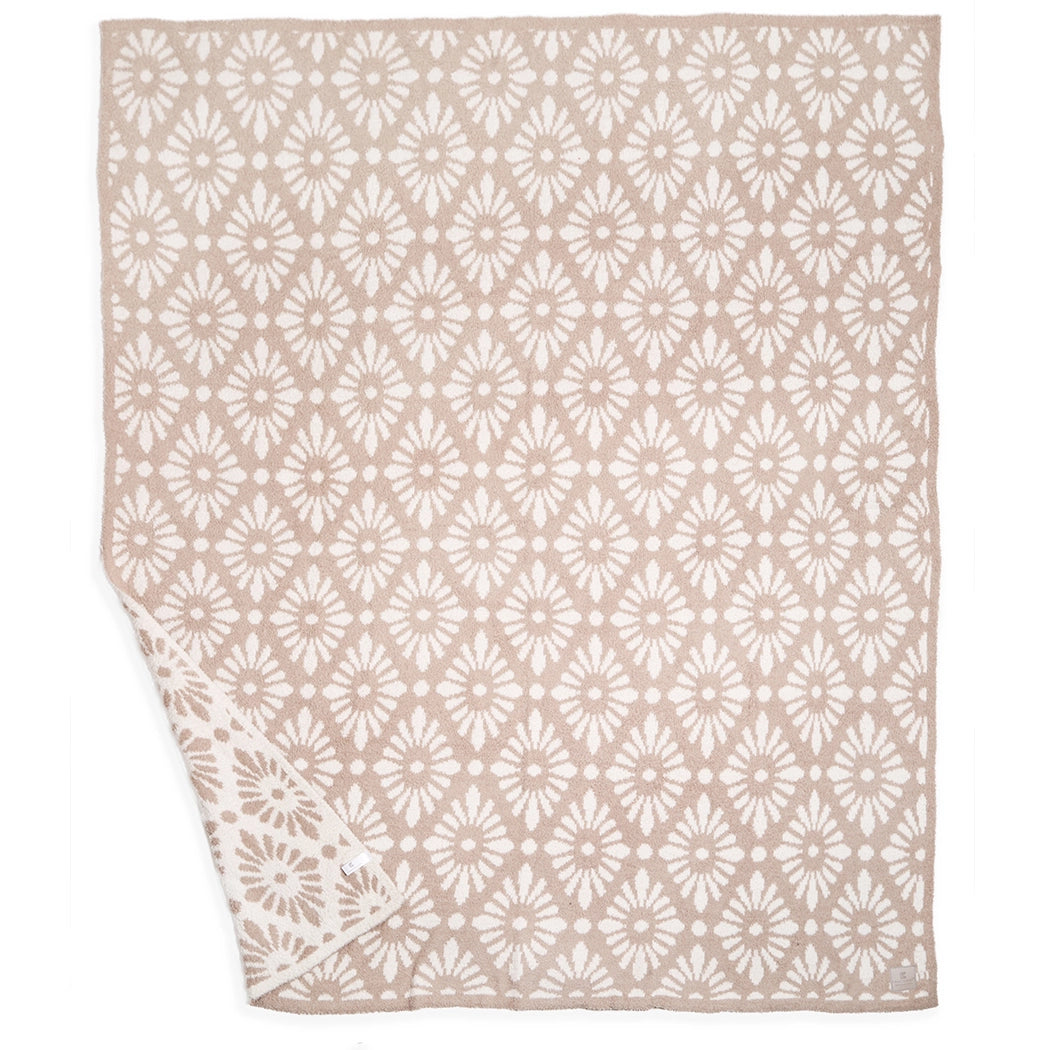 Floral Damask Reversible Throw Blanket