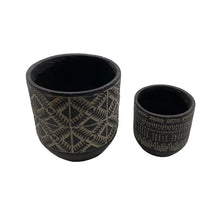 Load image into Gallery viewer, Black Rhombus Planters (2 sizes)
