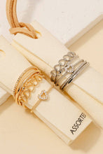 Load image into Gallery viewer, 5Pc Mixed Heart Band Rings Set
