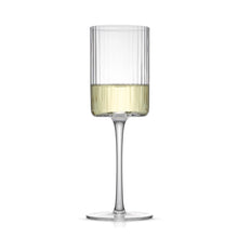 Load image into Gallery viewer, Elle Fluted Cylinder White Wine Glass
