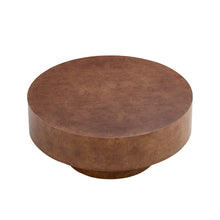Load image into Gallery viewer, 31.49'' Faux Burl Wood Pattern Round Coffee Table with Sturdy Pedestal [Online Only]
