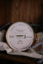 Load image into Gallery viewer, French Linens &amp; Lavender Solid Brass 14 oz Pure Soy Candle
