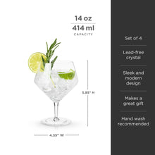 Load image into Gallery viewer, Raye Angled Crystal Gin &amp; Tonic Glasses Set of 4 (Online Only)
