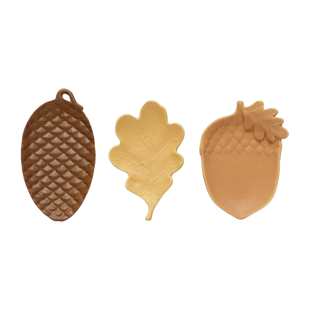 Stoneware Fall Shaped Dish (3 styles)
