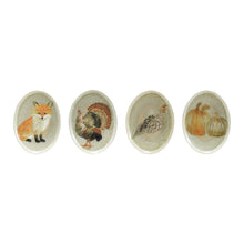 Load image into Gallery viewer, Hand-Painted Stoneware Platter with Animal/Pumpkins (4 Styles)
