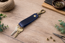 Load image into Gallery viewer, Genuine Leather Keychain with Ring
