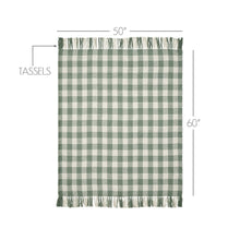 Load image into Gallery viewer, Pistachio Woven Check Throw Blanket with Fringe 50x60
