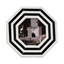 Load image into Gallery viewer, Black &amp; White Resin Lines Octagon 4x4 Photo Frame
