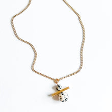 Load image into Gallery viewer, Dalmatian Jasper Linear Necklace
