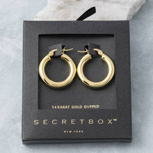 Load image into Gallery viewer, Mini Polished Tube Latch Back Hoop Earrings
