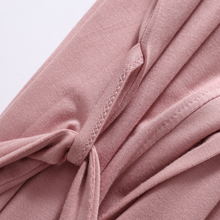 Load image into Gallery viewer, Soft Viscose Lace Trim Robe &amp; Slip Set (Dusty Rose)
