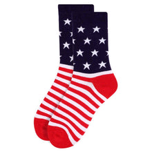 Load image into Gallery viewer, Women's American Flag Novelty Socks
