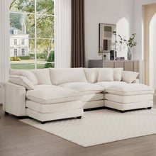 Load image into Gallery viewer, Modern Oversized Modular Cushion Sofa With Ottoman [Online Only]
