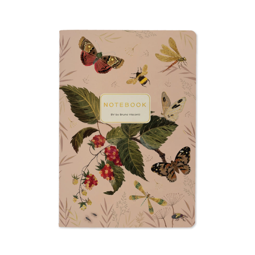 Butterflies and Berries A5 Notebook