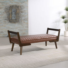 Load image into Gallery viewer, Mid-Century Bench With Wood Legs [Online Only]
