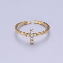 Load image into Gallery viewer, Gold Cross Ring
