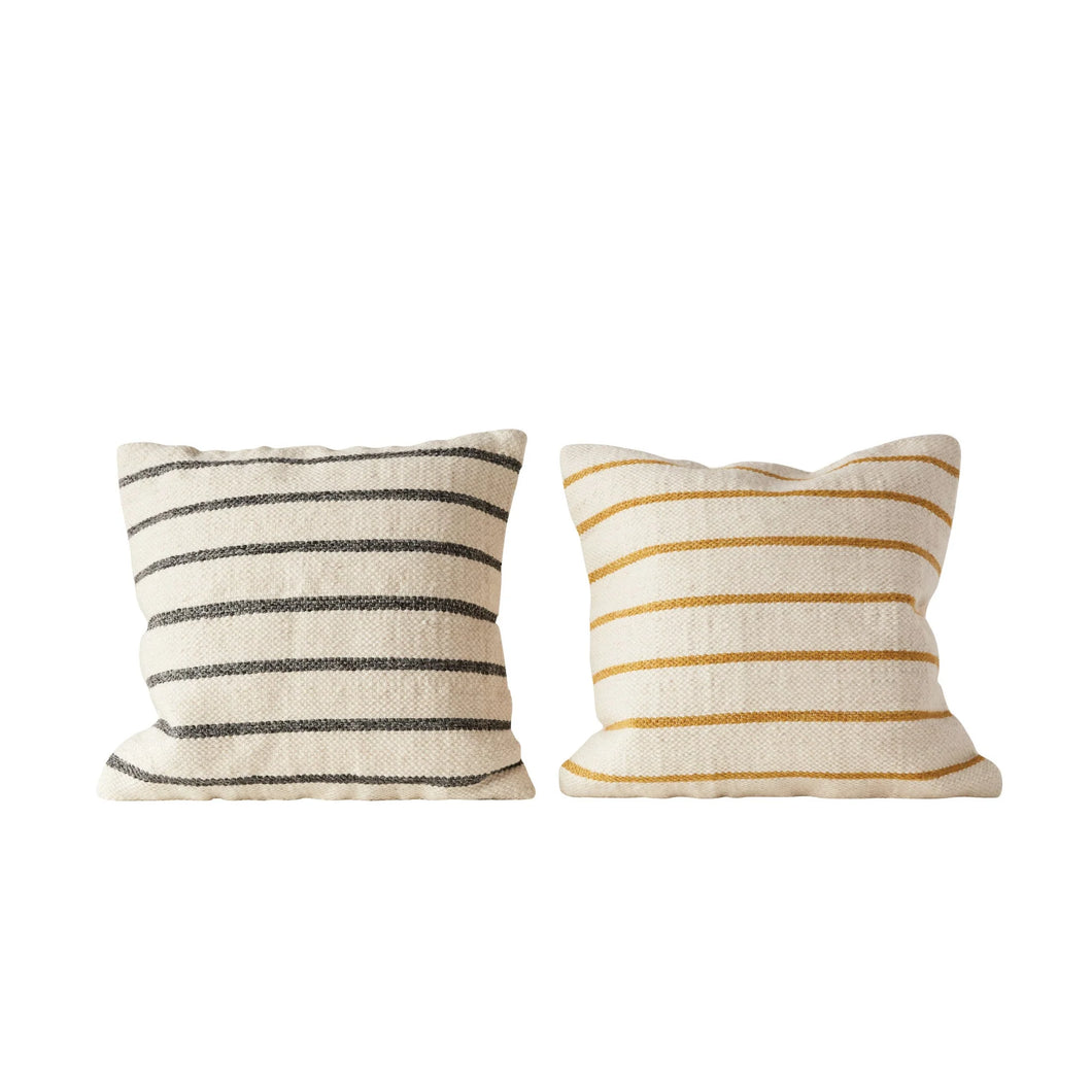Wool Blend Woven Striped Pillow (2 colors)