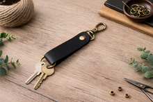 Load image into Gallery viewer, Genuine Leather Keychain with Ring
