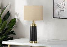 Load image into Gallery viewer, Black Contemporary Resin Table Lamp w/Cream Shade [Online Only]
