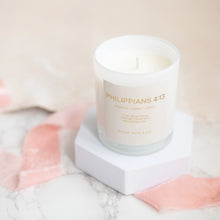 Load image into Gallery viewer, Scripture Candle: Philippians 4:13
