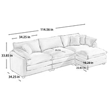 Load image into Gallery viewer, Modern Oversized Modular Cushion Sofa With Ottoman [Online Only]
