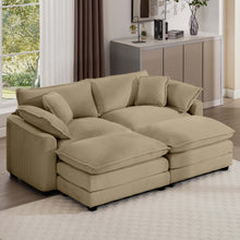 Load image into Gallery viewer, Modern Oversized Modular Cushion Sofa With Ottoman [Online Only]

