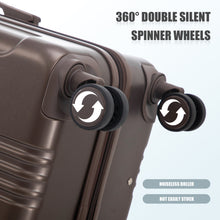 Load image into Gallery viewer, Brown 3-Piece ABS Spinner Wheel Luggage Set [Online Only]
