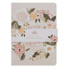 Load image into Gallery viewer, Notebook Set Medium 2pc Cream Green Floral
