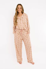 Load image into Gallery viewer, Vintage Floral Stripe Women's Bamboo Pajama Set
