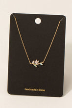 Load image into Gallery viewer, Flower Bar Pendant Necklace
