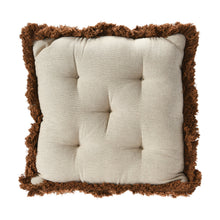 Load image into Gallery viewer, Woven Cotton Pillow with Eyelash Fringe
