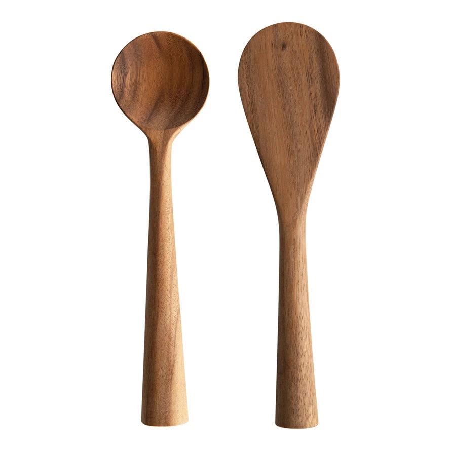 Hand-Carved Acacia Wood Standing Spoon (2 Styles)