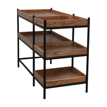 Load image into Gallery viewer, Mango Wood and Metal Console Table with 5 Removable Shelves
